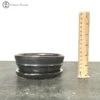 Bonsai Pot With Drip Tray (12.5cm) | Metallic Grey Oval -BonsaiHub Shop Screenshot2023 10 27at1315301