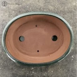 Green Oval Bonsai Pot & Drip Tray (27cm) -BonsaiHub Shop Screenshot2023 11 01at1156581