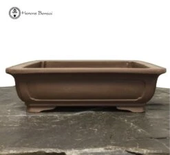 Unglazed Rectangle Ceramic Bonsai Pots (31cm)