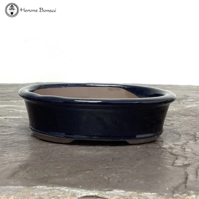 Mame (Miniature) Bonsai Pot (11cm) | Blue 6 Mame (Miniature) Bonsai Pot (11cm) | Blue - Image 4
