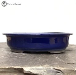 Blue Oval Ceramic Bonsai Pot (33cm)