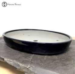 Dark Blue Glazed Oval Tokoname Bonsai Pot (46cm) -BonsaiHub Shop Screenshot 20220517 at 13.22.131