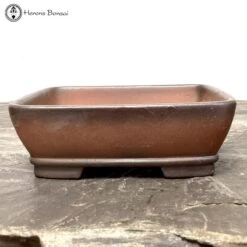 Unglazed Two Tone Rectangle Bonsai Pot (17cm)