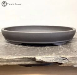 Shallow Unglazed Oval Bonsai Pot (36cm)