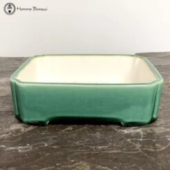 Crackle Glaze Green Bonsai Pot (19cm)