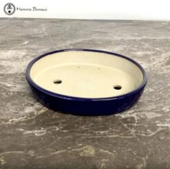 Dark Blue Oval Bonsai Pot (18cm) -BonsaiHub Shop Screenshot 2023 02 16 at 10.05.001
