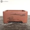 Rectangle Decorated Unglazed Pot (26cm) | Brown -BonsaiHub Shop Screenshot 2023 05 15 at 11.32.091