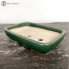 Green Glazed Rectangle Bonsai Pot (31cm)