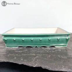 Green Crackle Glazed Bonsai Pot (32cm)