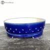 Blue Glazed Drum Pot (27cm)