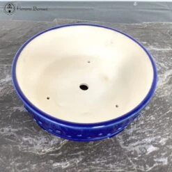 Blue Glazed Drum Pot (27cm) -BonsaiHub Shop Screenshot 2023 05 17 at 09.02.461