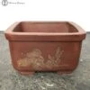 Unglazed Square Ceramic Bonsai Pot With Chinese Decoration (11.5cm) -BonsaiHub Shop Screenshot 2023 07 19 at 12.51.051