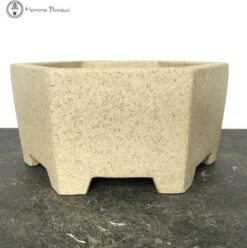 Ancient Yellow Hexagon Bonsai Pot (18.5cm)